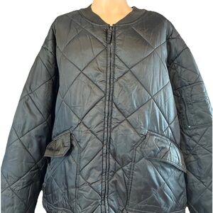 Vintage Route 66  Black Nylon Coat Puffer Jacket Size 3XL Mens